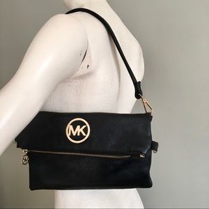 Michael Kors foldover clutch/ shoulder bag